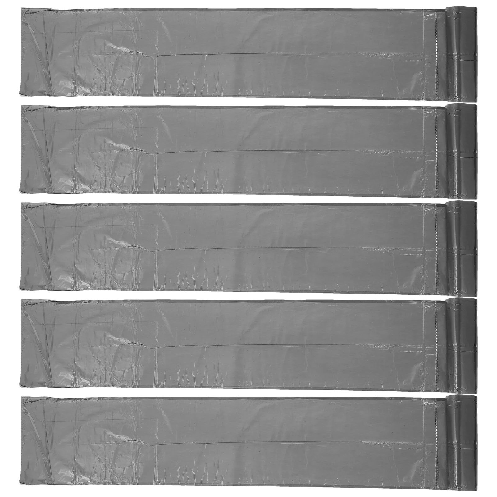 

5 Rolls Thick Garbage Trash Bags for Home Bathroom Bedroom Disposable Kitchen Silver Steel