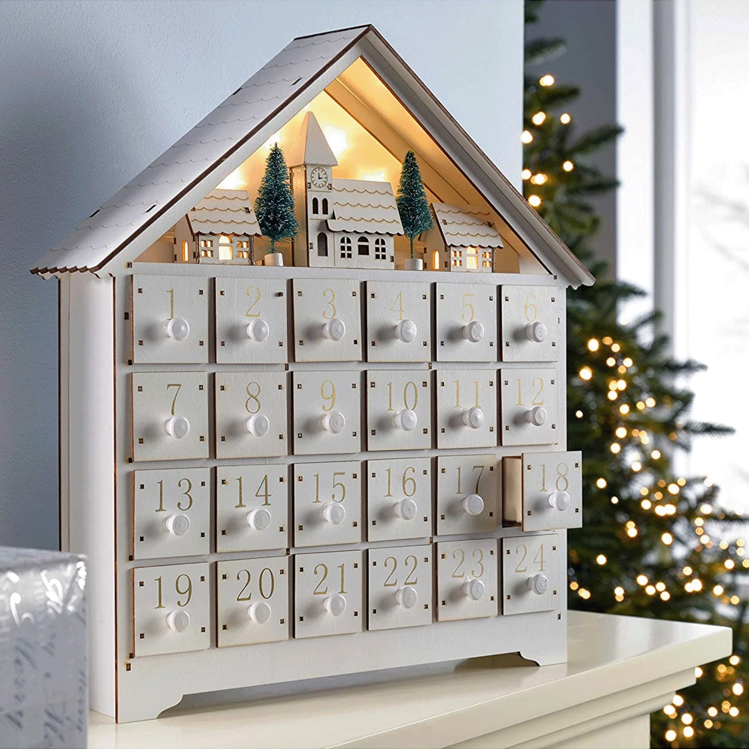 Advent Calendar Empty Luxury Cardboard Paper Gift Countdown Christmas Advent Calendar Box Ornament