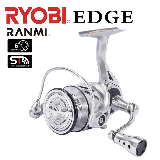 New RYOBI RANMI EDGE Silver Metal Knob Spinning Reels 7BB Max Drag