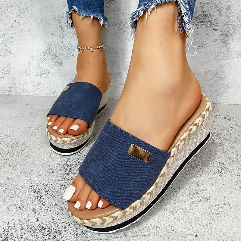 

Summer Women Wedge Sandals Platform Flip Flops Soft Comfortable New Casual Shoes Outdoor Beach Slippers Ladies Sandals