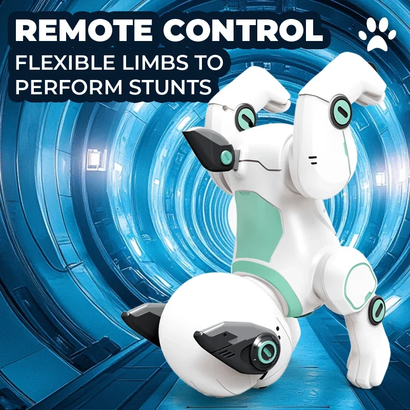 Walking Robot Dog Electronic Stunt Dancing RC Robot Dog Toy Program Intelligent Touch Remote Control Electric Puppy Toy for Kid