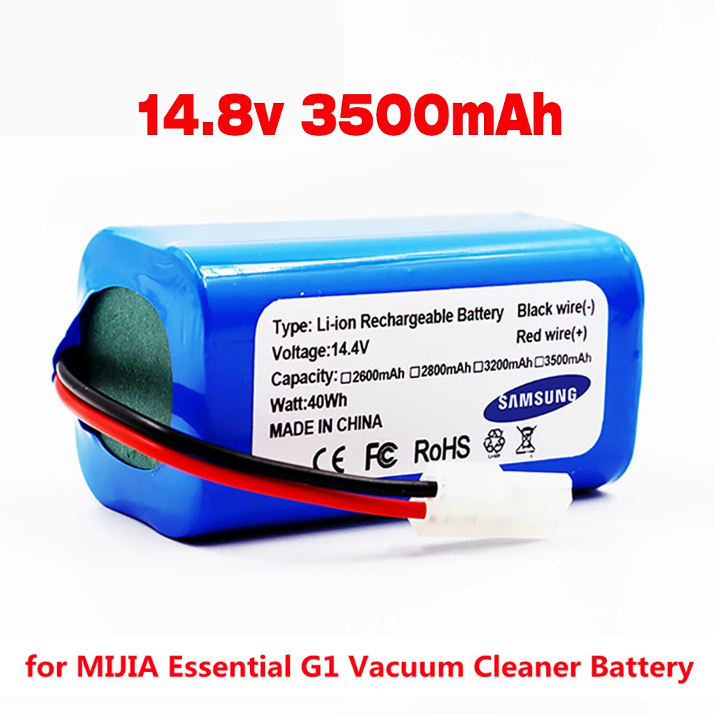 Genuine14.8V 2600mAh 3500mAh Li ion Battery For Xiaomi G1 Robot Vacuum