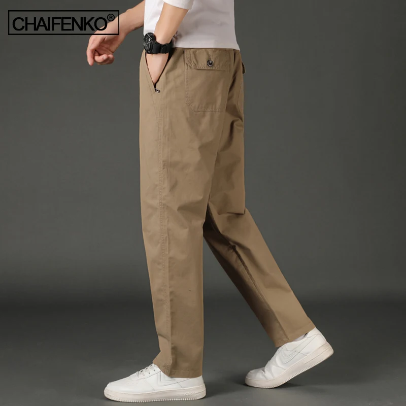 

Men's Cotton Casual Fashion Print Pants Men Loose Multiple Pockets Military Tactical Trousers Men Outdoor Breathable Joggers Men