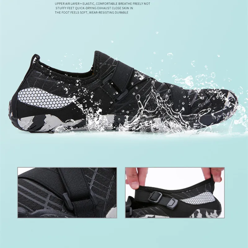 Quick-Dry Breathable Elastic Wading Shoe Men Women Seaside Surfing Beach Barefoot Upstream Water Shoe Antiskid Outdoor Aqua