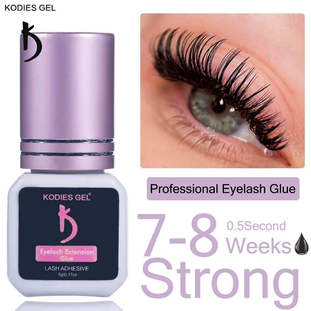 Kodies Gel Extra Strong Eyelash Glue Extension Supplies 5g 0.5 Second