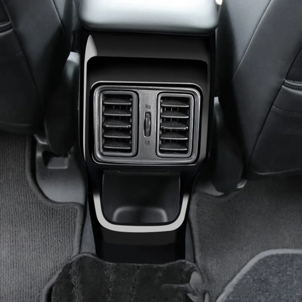 

Аксессуары для интерьера для Honda Vezel HR-V E:HEV 2021 2022, Черная крышка для вентиляционного отверстия заднего сиденья, декоративные аксессуары для отделки