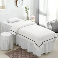 5pcs  Bedspreads Mattress Pad Bedsheets Nordic Bedding Adjustable Massage Tables Spa Beauty Salon Cover Quilted Skirts King Size 1