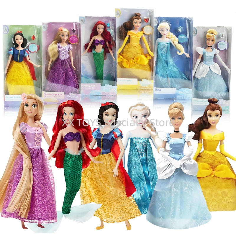 Disney Princess Classic Doll Snow White Rapunzel Ariel Elsa