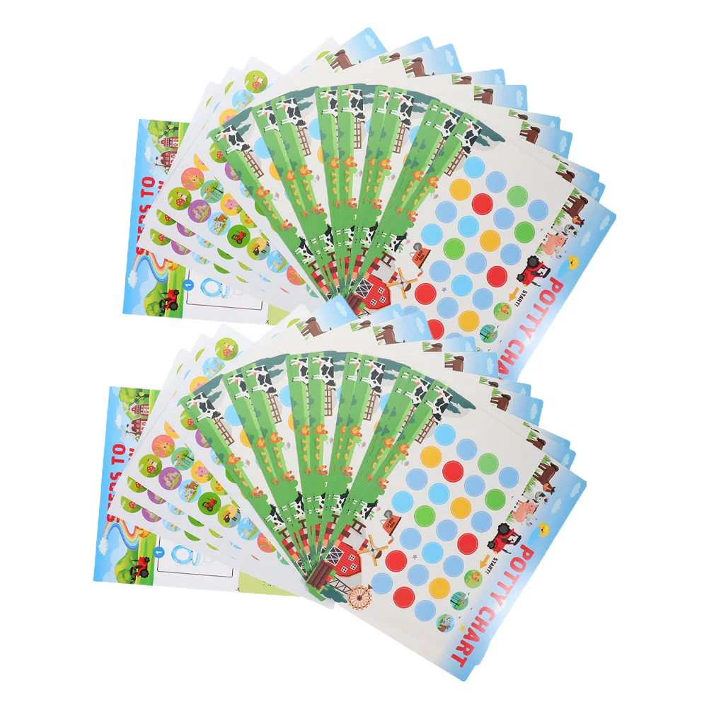 

Potty Training Stickers Decal Tool Toddler Applique Chart Kids Decals Paper with Child
