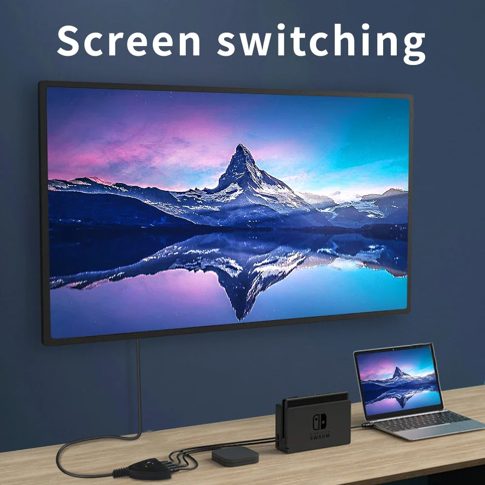 Ultra HD 3-Port HDMI Video Switcher Hub