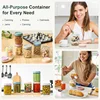 Glass Sealed Jar Kitchen Refrigerator Storage Jar Leak-Proof Food Storage Container Milk Fruit Coffee Fresh-keeping Jar with Lid 5