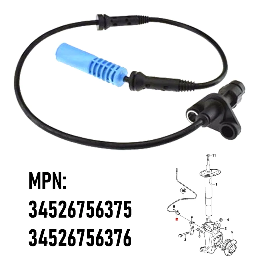 

1645400917 датчик скорости переднего левого колеса ABS ALS376 5S11053 SU12506 для Mercedes Benz W164 GL320 GL450 ML63 ML320 ML550 ML350