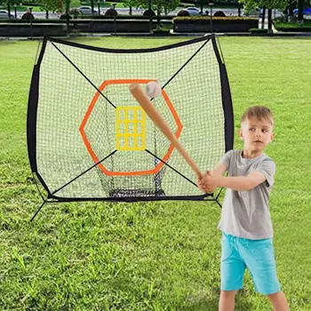 Baseball Softball Practice Net Portable Hitting Pitching Batting Training Net Baseball Backstop Net Portable Baseball Practice 3