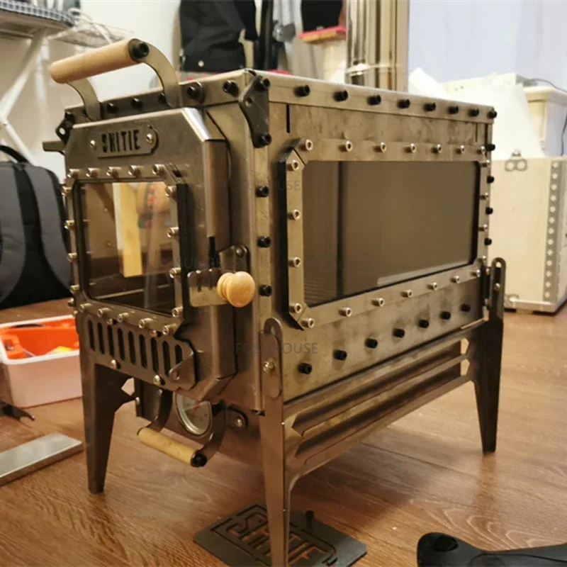 Chimeneas สแตนเลสที่ทันสมัยสําหรับเครื่องทําความร้อนกลางแจ้งเต็นท์เตาสร้างสรรค์สันทนาการมัลติฟังก์ชั่ฤดูหนาวกลางแจ้งตั้งแคมป์เตาผิง 1