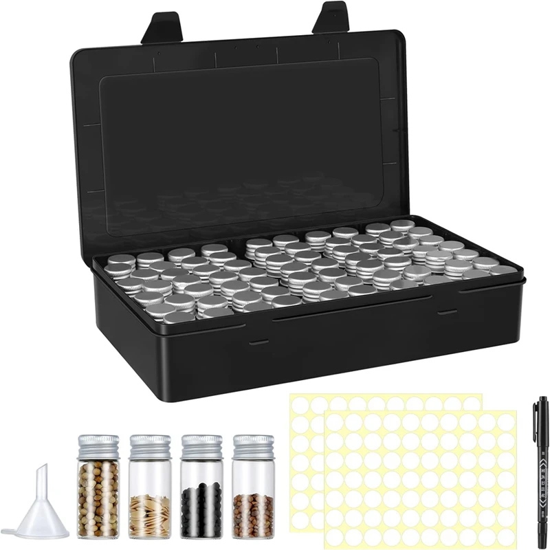 

Контейнер для хранения семян с 120 ячейками, прочный контейнер для хранения семян, стеклянный контейнер для хранения цветов, овощей и растений в саду, простой в использовании