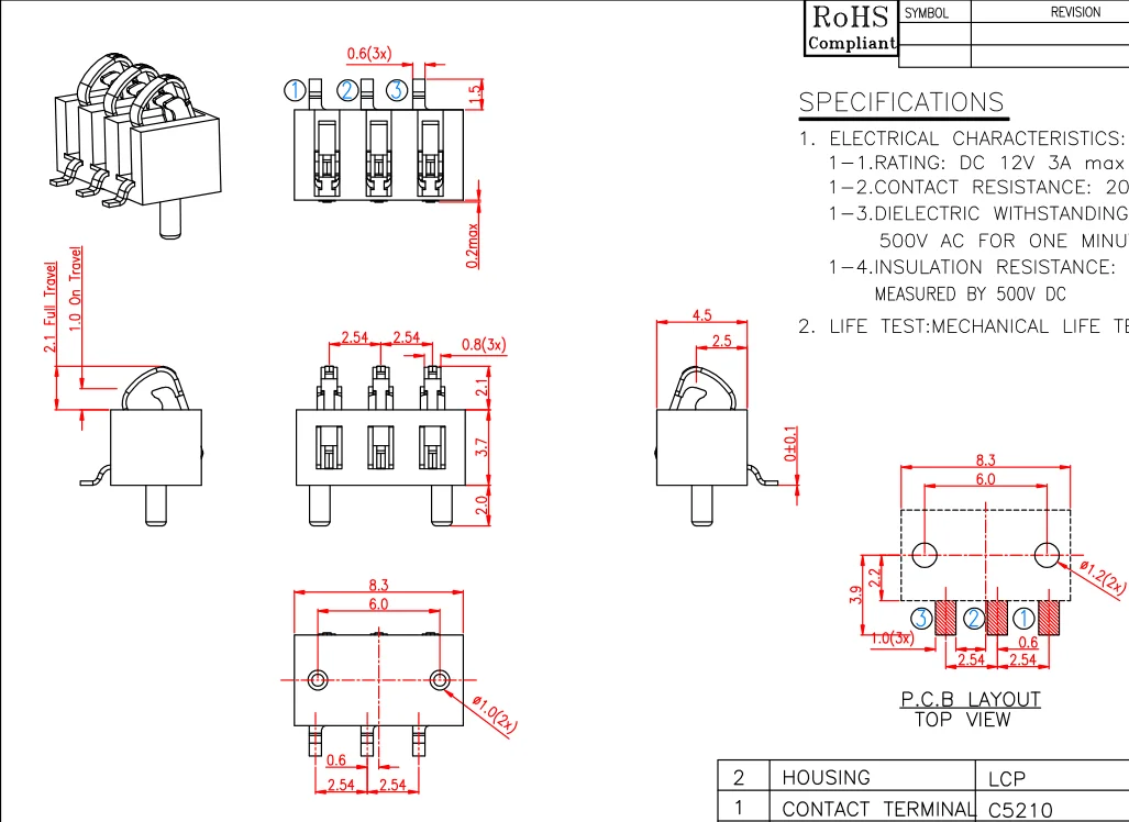 YUXI 10 Stück 2,5 mm Rastermaß 1/2/3/4 Pin vergoldeter BC-36 Batteriehalter Schrapnell-Ladeanschluss Leitfähiger Sitz – Detail 8
