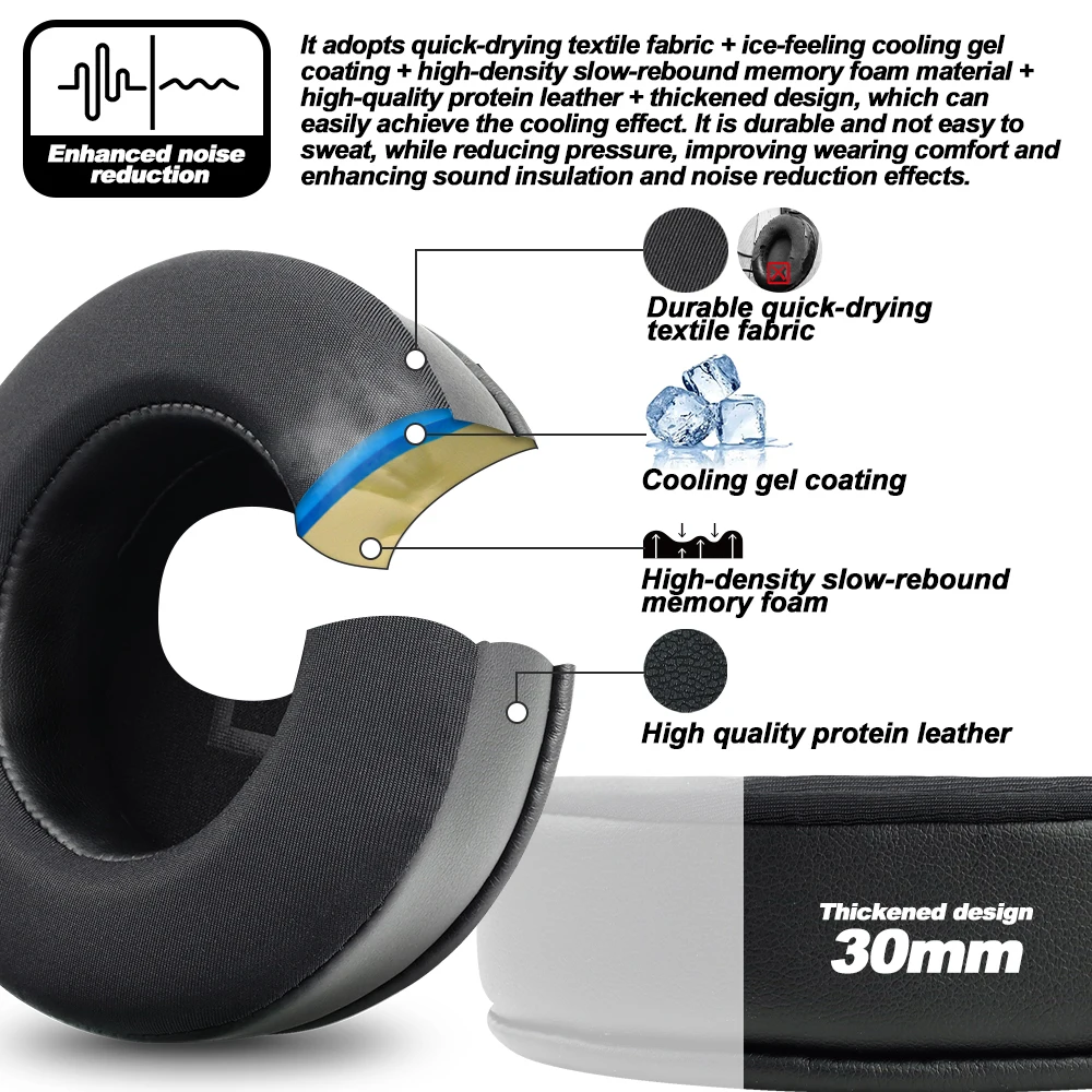 Earphone pads For XPG Precog replacement Earpads headphones Earmuffs Soft cloth Memory Covers