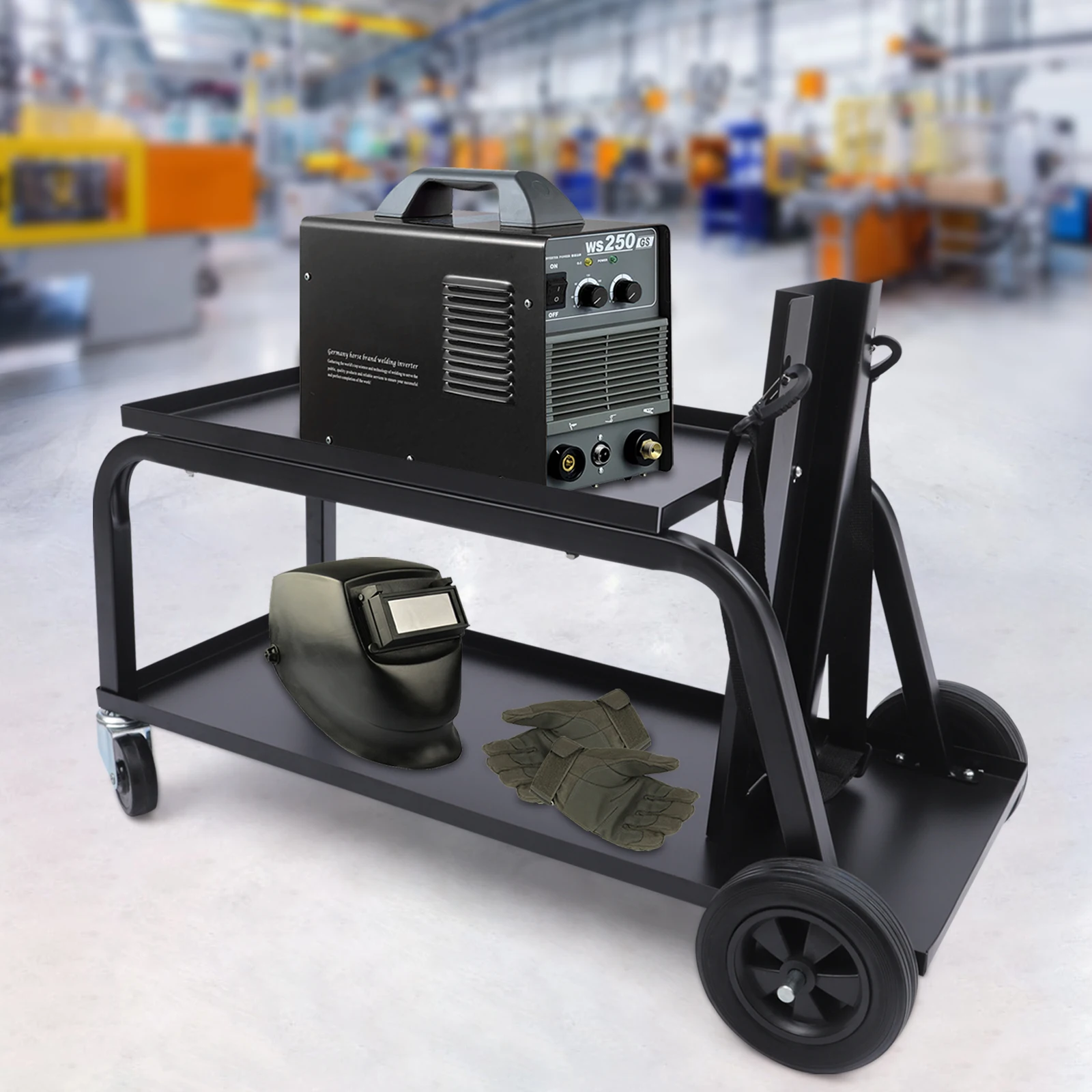 110 LBS Welder Welding Tool Cart Plasma Cutter for Tig Mig Universal Storage Tanks