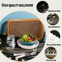 Nappe de piano élégante aux notes dorées, Housse de table haut de gamme à motifs de touches musicales noires et blanches pour cuisine, maison et dîner festif 4