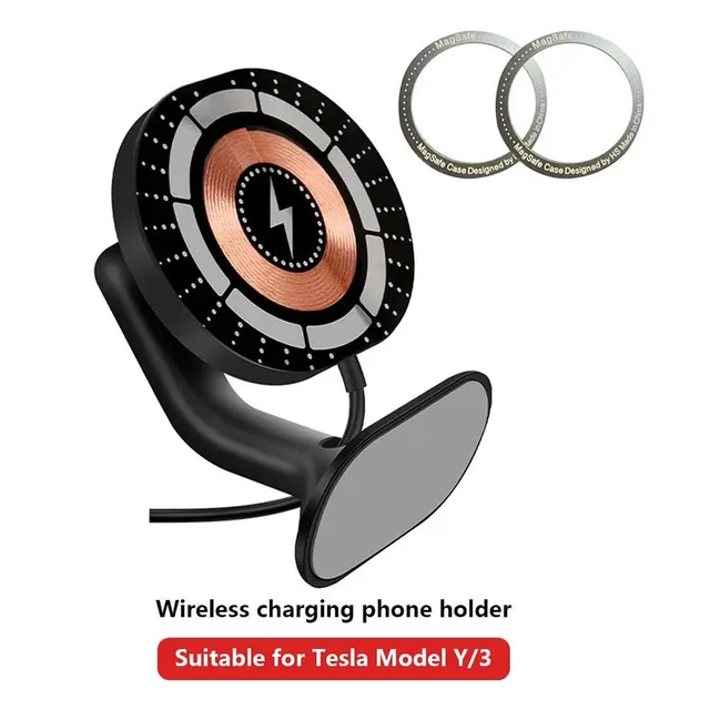 For Tesla Model Model Y Wireless Charger Magnetic Phone Mount
