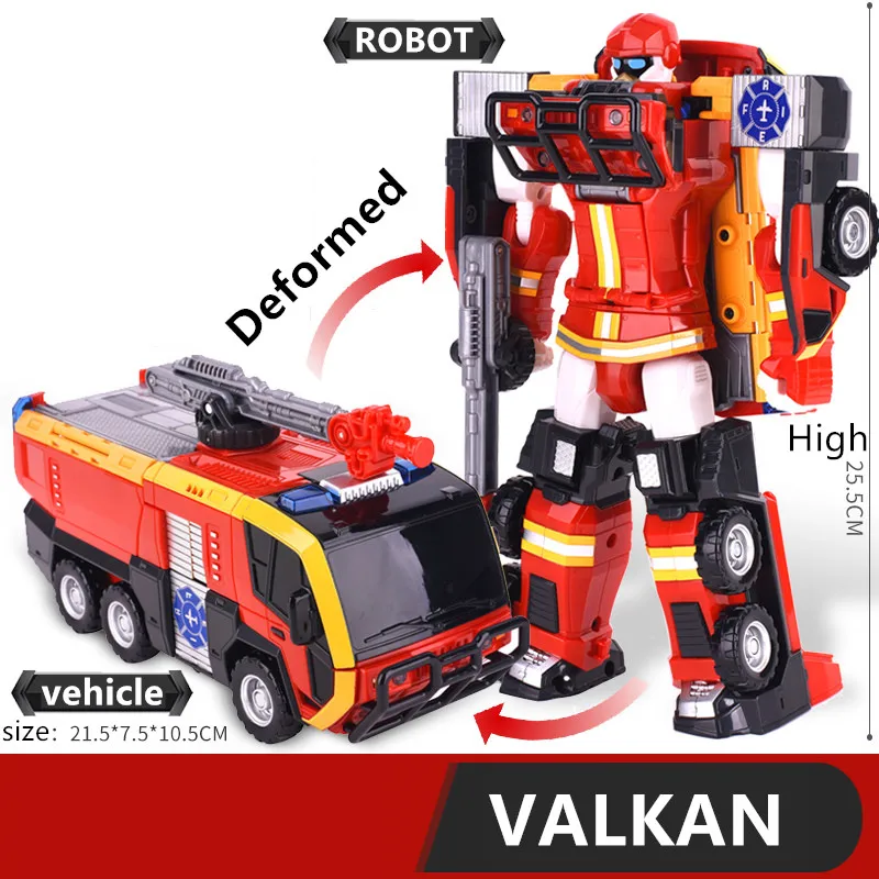 Robot Deformabile Originale Tobot 6 in 1, Auto Trasformabile ALPHA, Action Figure, Giocattoli Anime Coreani, Guerrieri Fratelli MAGMA - immagine 5