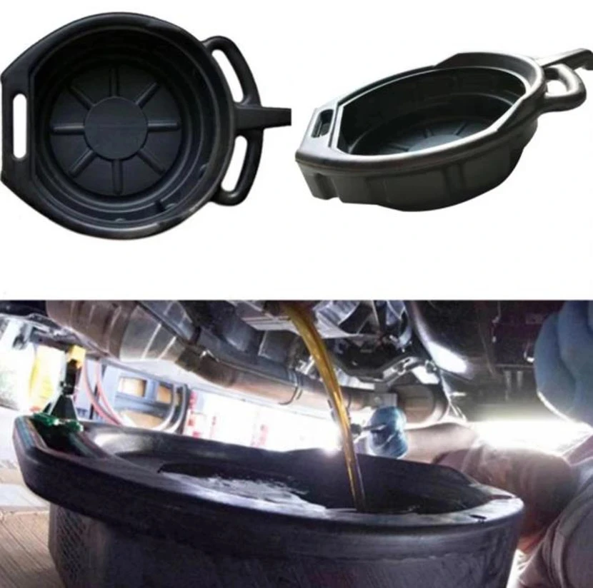 Car Wash Bucket 1pc 10L/15L Plastic Oil Drain Pan Wast Engine Oil Collector Tank Gearbox Trip Tray For Repair Car Fuel Fluid Change Tool