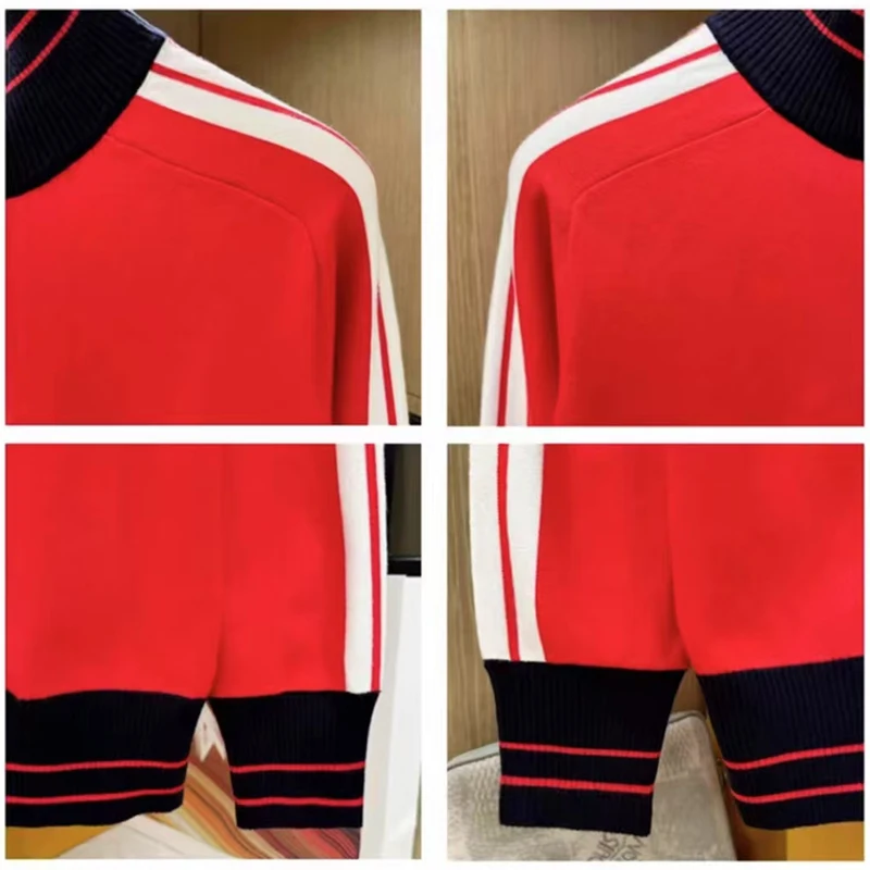 Spring/Autumn New Product Golf Men's Outdoor Sports Jacket Comfortable Zipper cardigan Sweater Versatile Coat Red Knitted Top