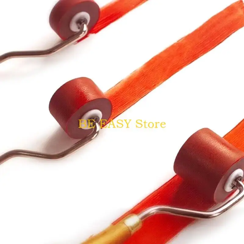 E28F 1/3Pcs 제작용 나무 손잡이 고무 롤러, 판화 제작용 브레이어 도구