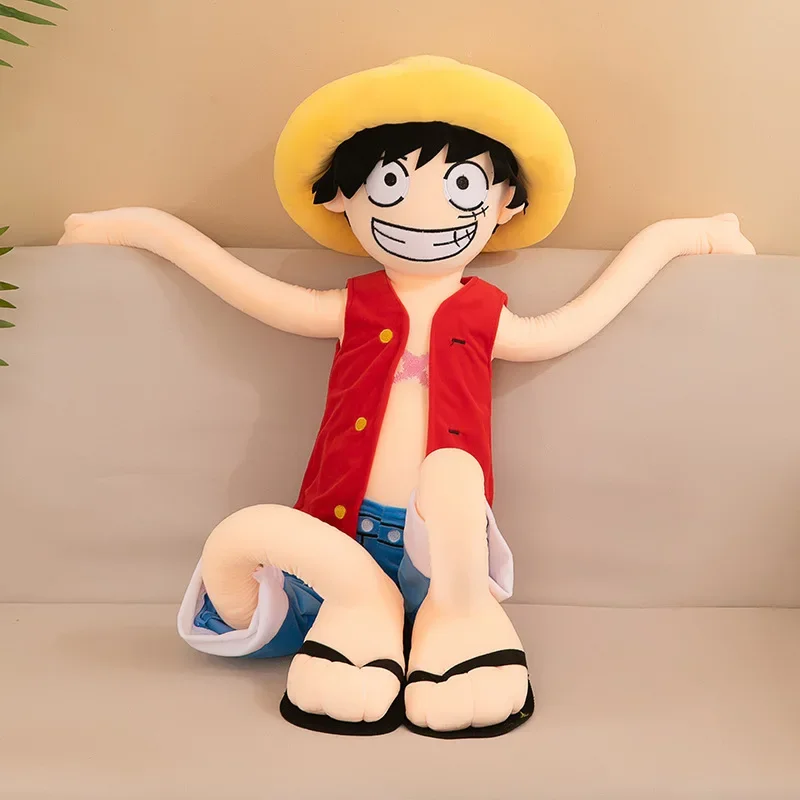 120cm anime One Piece Monkey D Luffy Plush Toy funny captain
