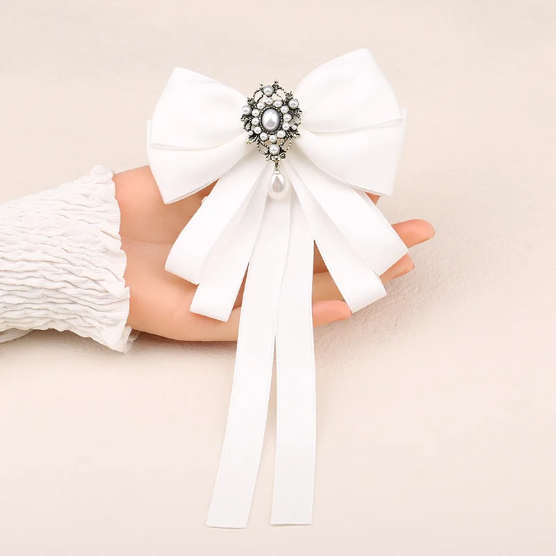 Brooches Fabric Bow Tie Women  Fabric Collar Pins Accessories