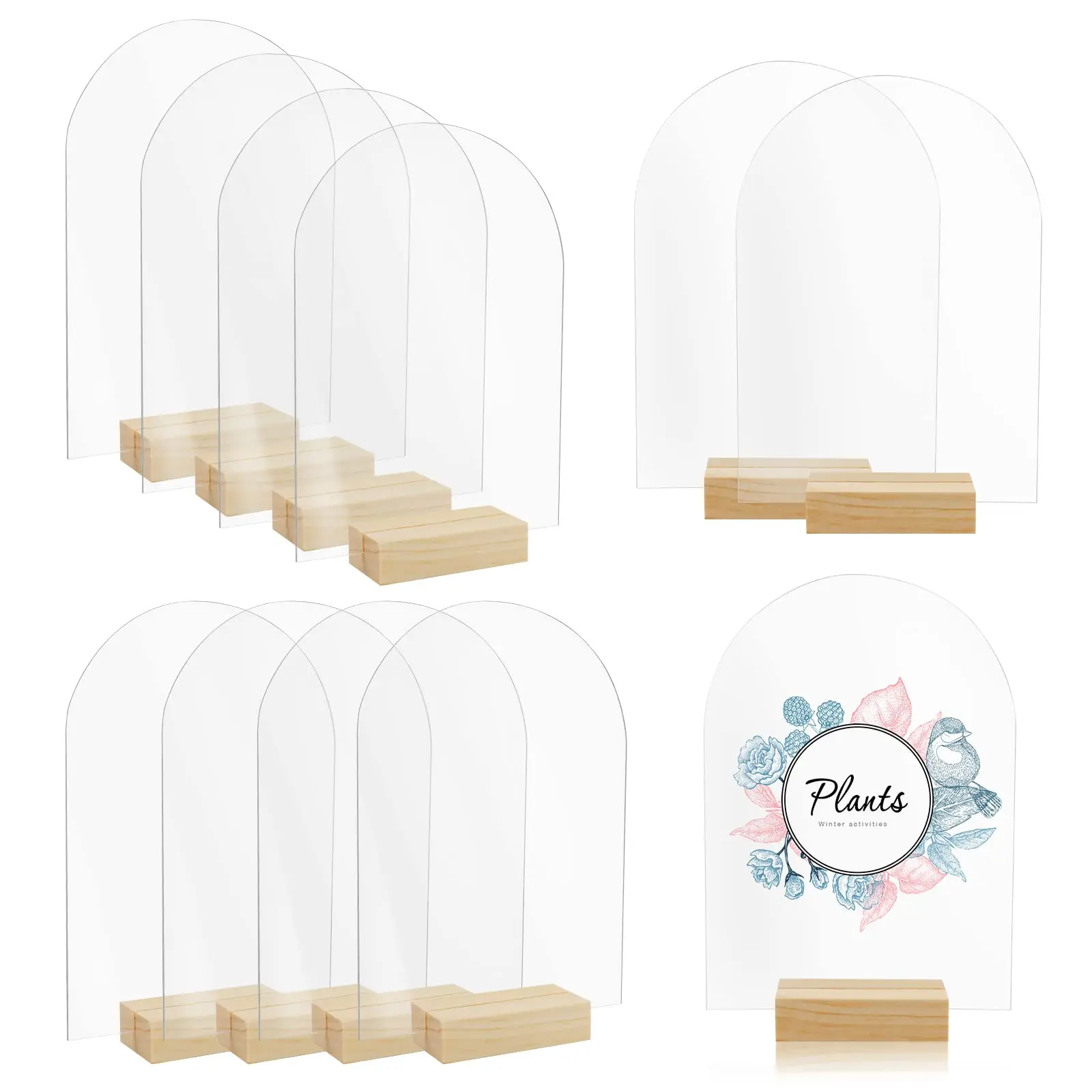 12 duidelijke lege boog acrylplaten met 12 stuks houten standaardhouder acryl doe-het-zelf borden acryl tafelnummers moderne borden acryl plaat acryl tafel centerpieces decor voor bruiloft (5 x 7 inch 12 duidelijke lege boog acrylplaten met 12 stuks houten standaardhouder acryl doe-het-zelf borden acryl tafelnummers moderne borden acryl plaat acryl tafel centerpieces decor voor bruiloft (5 x 7 inch