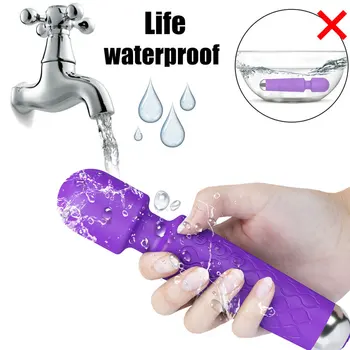 Oral Clit AV Magic Wand Vibrators for Women 20 Speeds G Spot Vaginal Massager USB rechargeable Adult Sex Toys for Woman Sex Shop 6