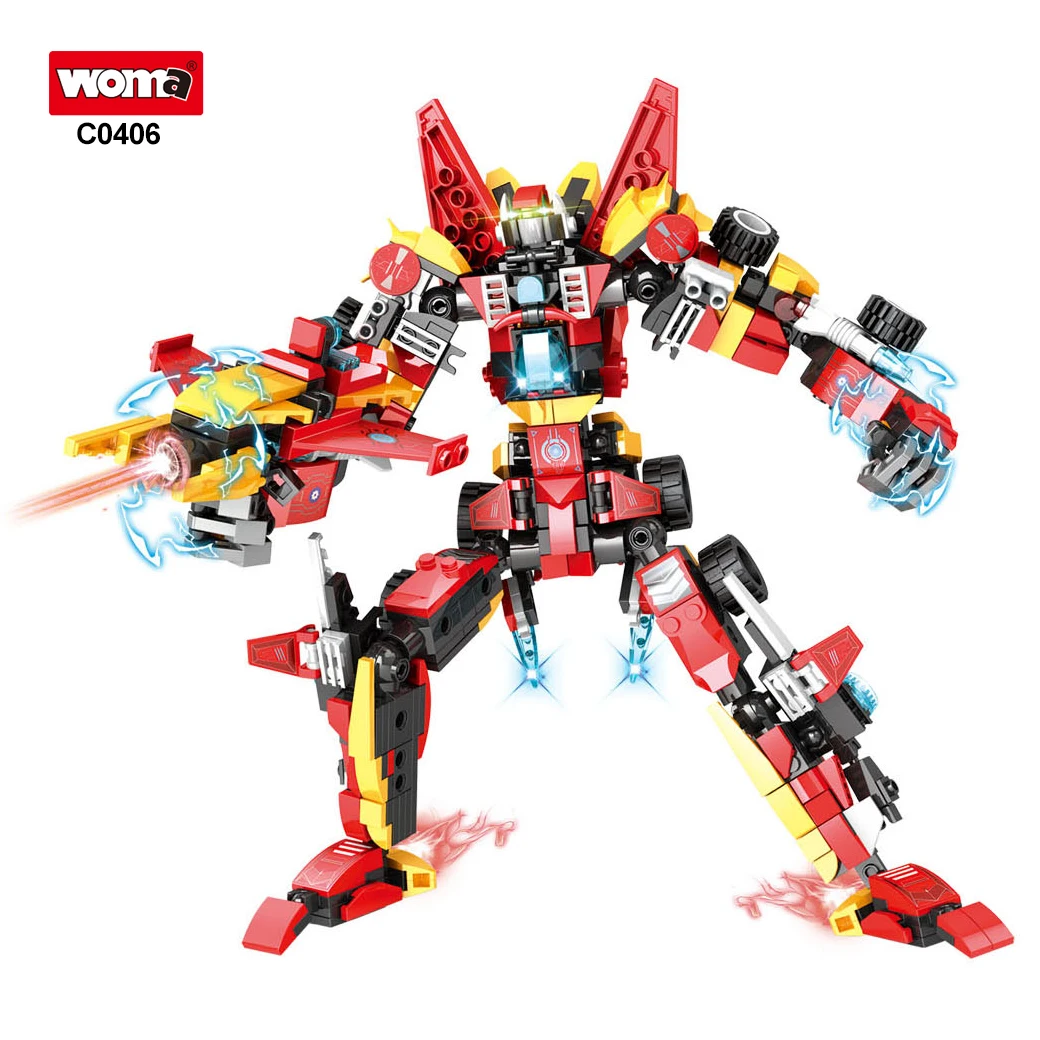 

WOMA Deformation Robot Child Kids Armored Toy Student Model Building Block Developmental Intelligence Bricks Boys Toys