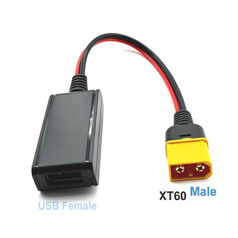 DC-DC 전원 벅 모듈 DC12V-32V 24V - QC3.0 고속 충전, XT60 2핀 무납땜 터미널 - USB 5V 스텝다운 충전 케이블