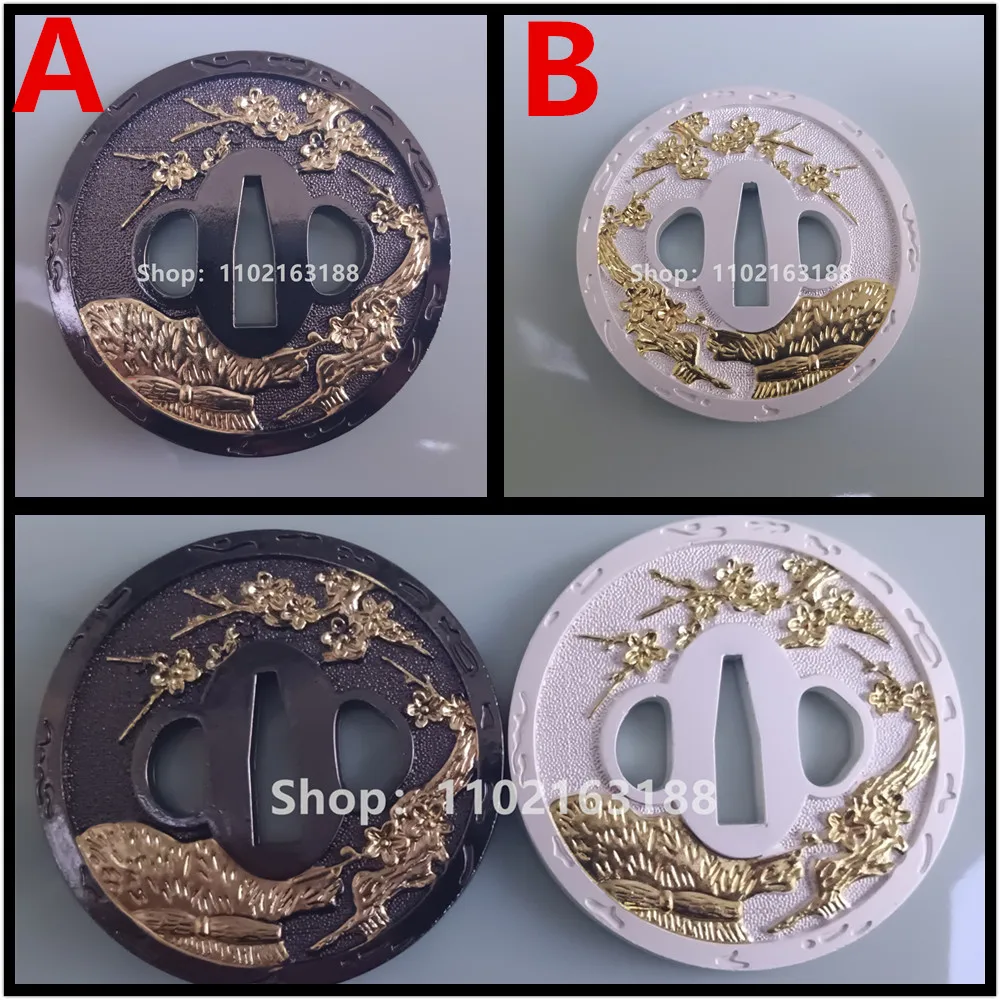 

Very Beautiful Alloy Material Tsuba Handguard Guard For Japanese Real Japan Samurai Katana Sword Fittings Plum Blossom Theme New