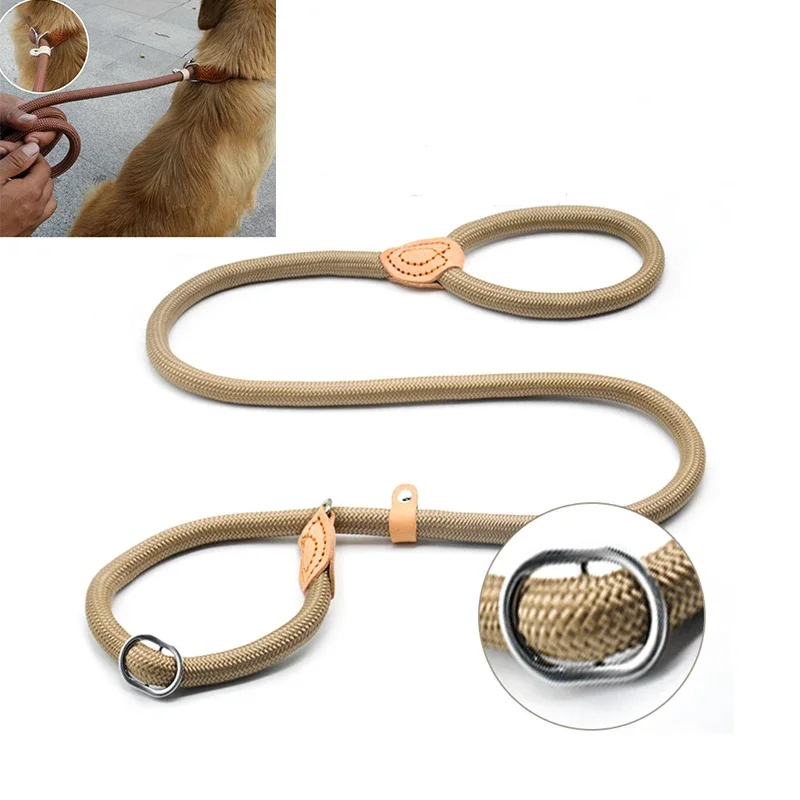 Dog Walking Leash Slip Rope Lead Leash Heavy Duty Braided Rope Adjustable Loop Collar Training Leashes for Large Dogs Dog Walking Leash Slip Rope Lead Leash Heavy Duty Braided Rope Adjustable Loop Collar Training Leashes for Large Dogs