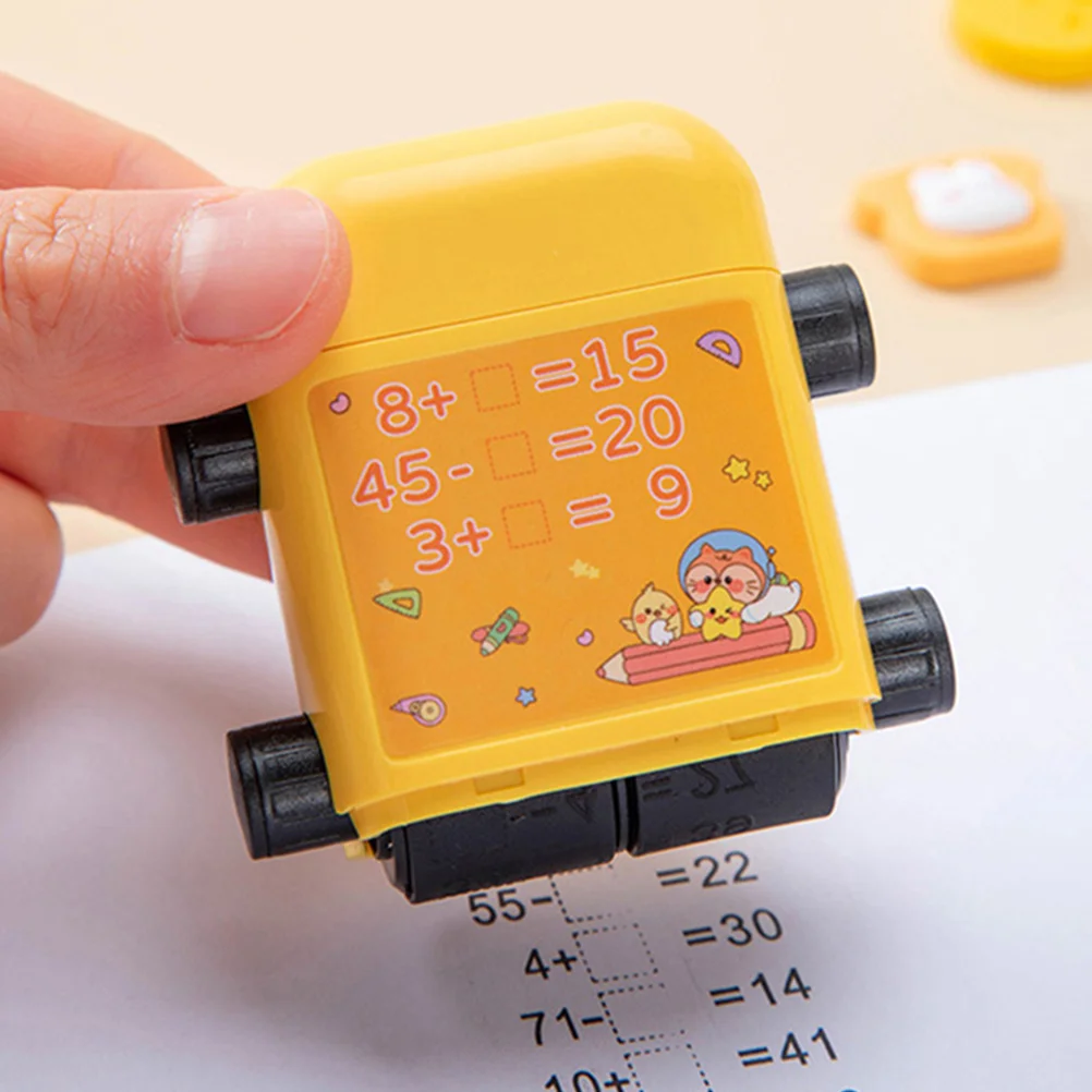 

3 Pcs Subtraction Math Learning Stamp Number Roller Stamps Kids for Teachers Teaching Intelligent Student