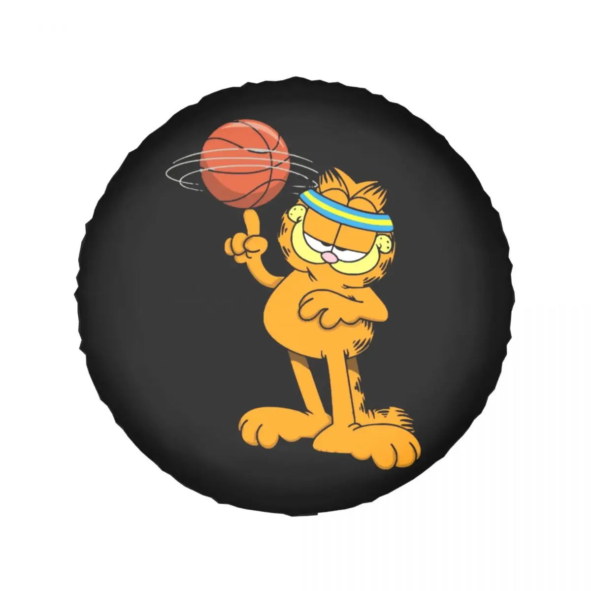 Garfields jogar basquete roda de reposição caso capa de pneu para jeep  pajero kawaii gato dos desenhos animados acessórios do veículo 14 15 16  17