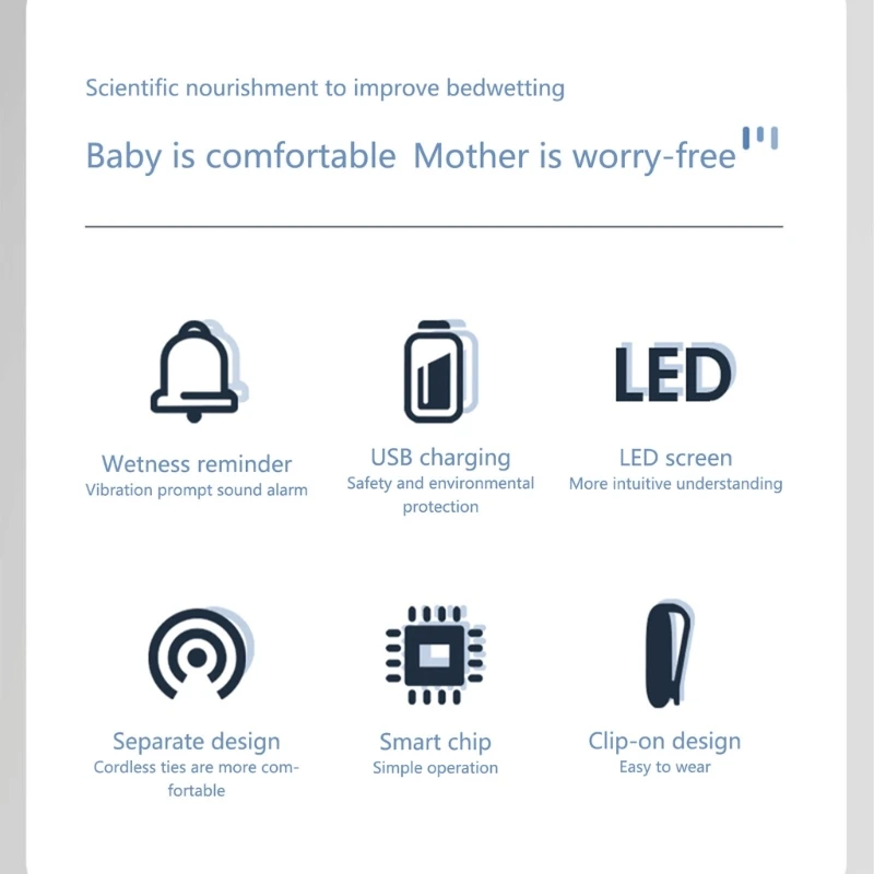 Système d\'alarme d\'énurésie sans fil, alarme pot, capteur d\'énurésie