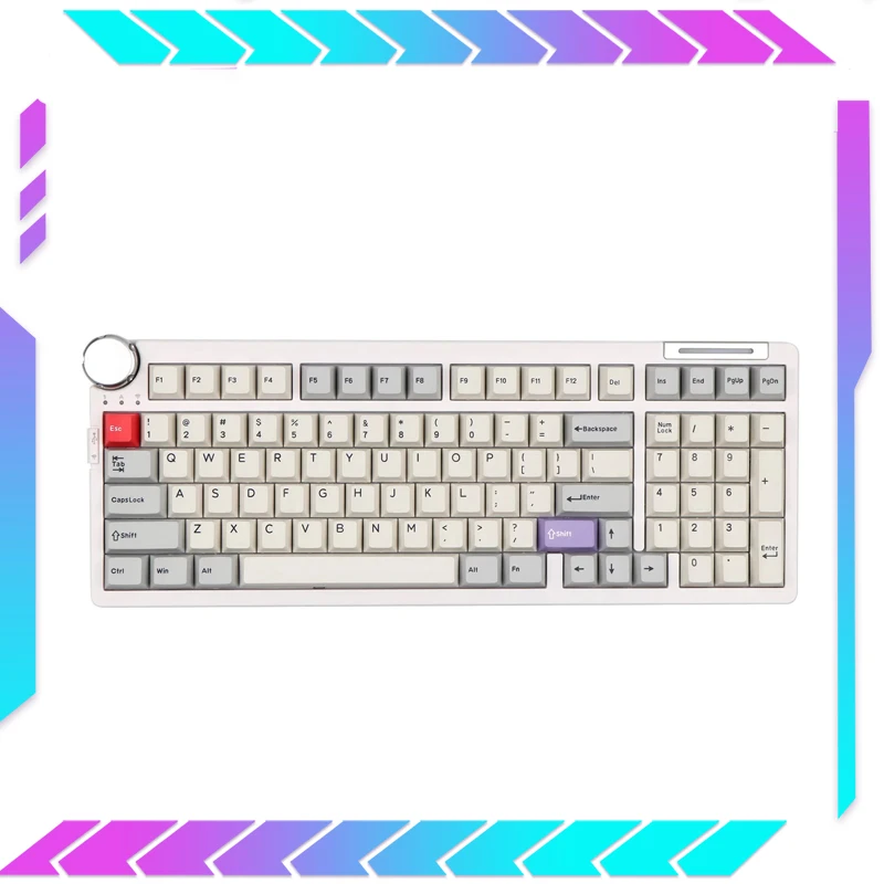 

Клавиатура CIDOO ABM098, Bluetooth/2,4 ГГц/Type-C Проводная/Беспроводная с прокладкой, механическая RGB клавиатура с горячей заменой для Win/Mac