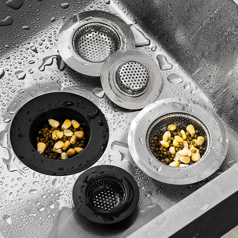 Stainless Steel Sink Filter Basin Drain Hole Hair Catcher Stopper Shower Floor Drain Strainer for Kitchen Bathroom Accessories sink filter sink overflow cover kitchen sink filter hair drain catcher shower drain cover overflow drain cover washbasin plug washbasin leak plug shower drain filter sink hole cover