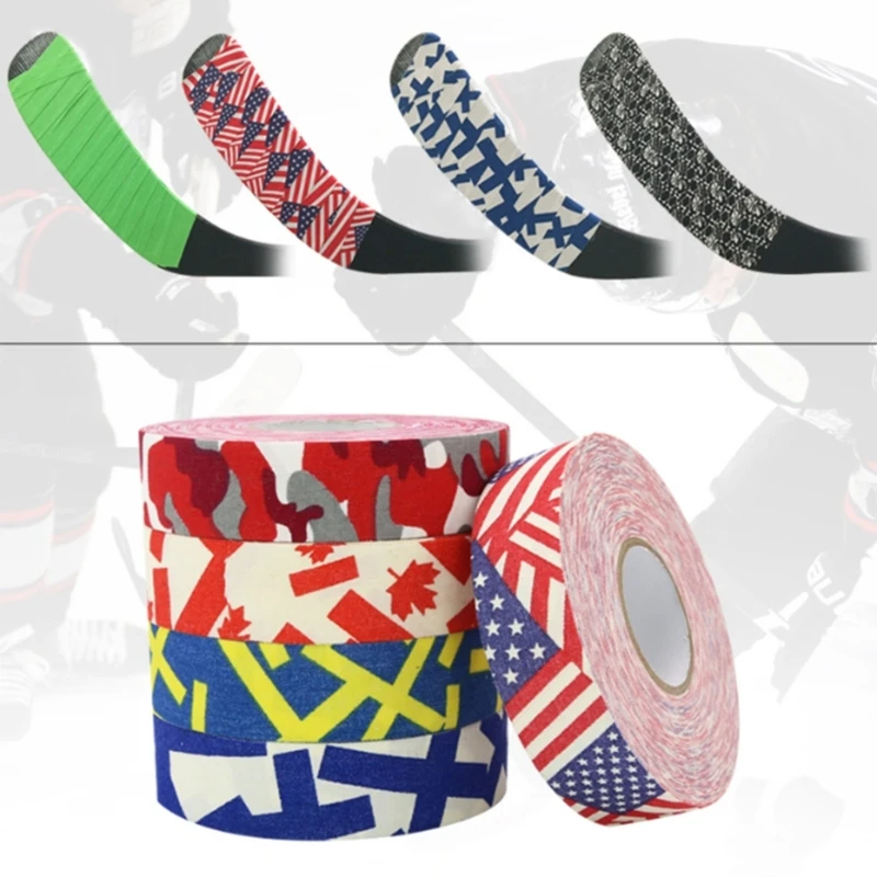 1 Roll Hockey Tape, 27 Yards Hockey Tape, Self-Adhesive Ice Hockey Grip Tape Racquet Cloth Tape for Hockey Handle G99D