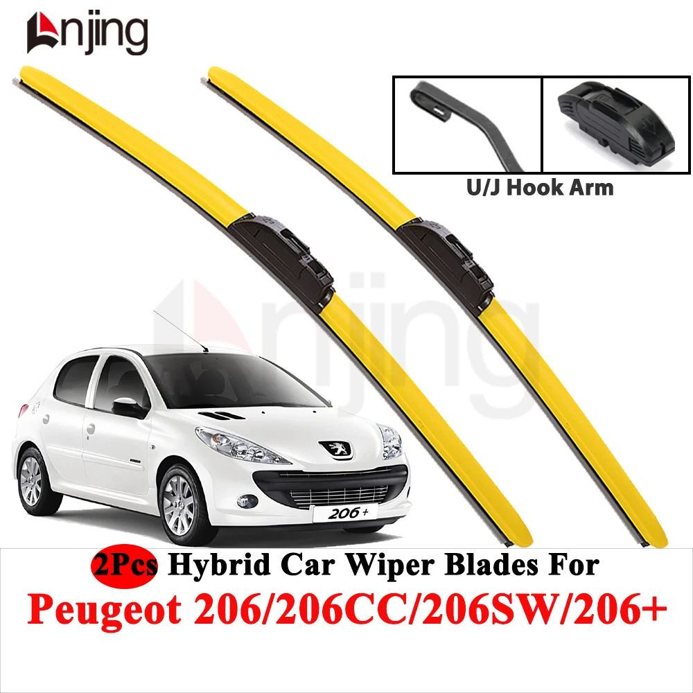 LNJING Bunte Scheibenwischerblätter für Peugeot 206 CC SW 1998-2013