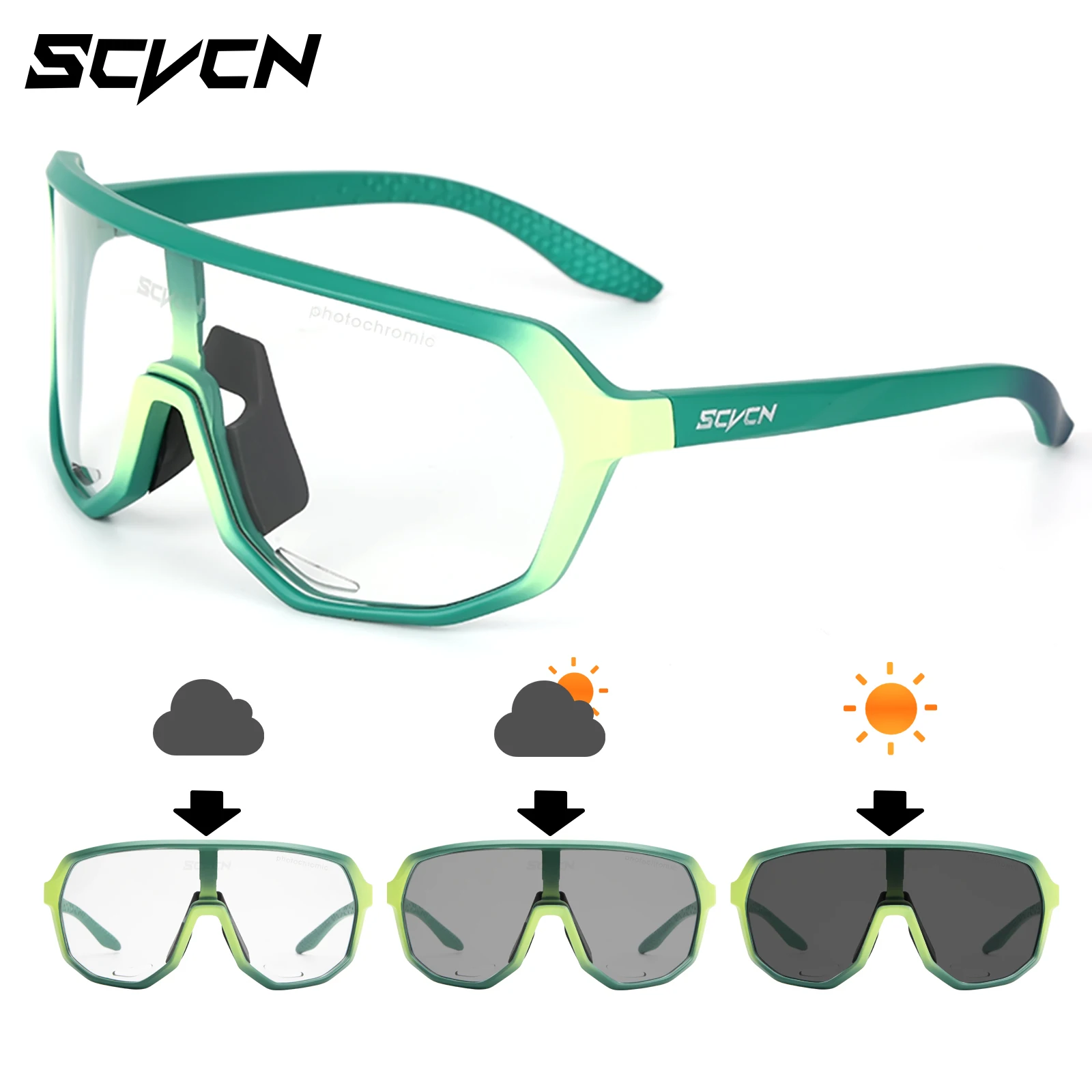 SCVCN-gafas de sol fotocromáticas para hombre y mujer, lentes polarizadas para  ciclismo de montaña y carretera, a prueba de viento - AliExpress