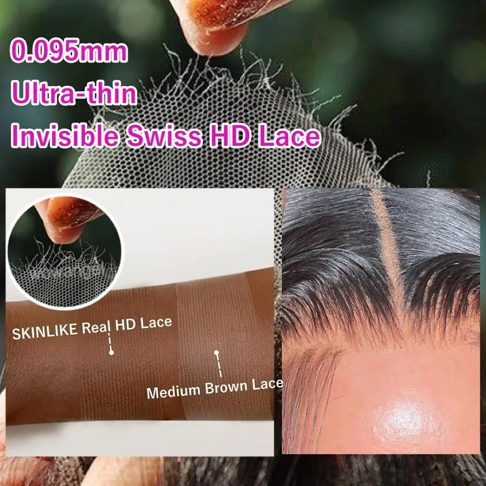 Human hair wig 250% Water Wave 13x6 Lace Front Loose Deep Wave Curly 5x5