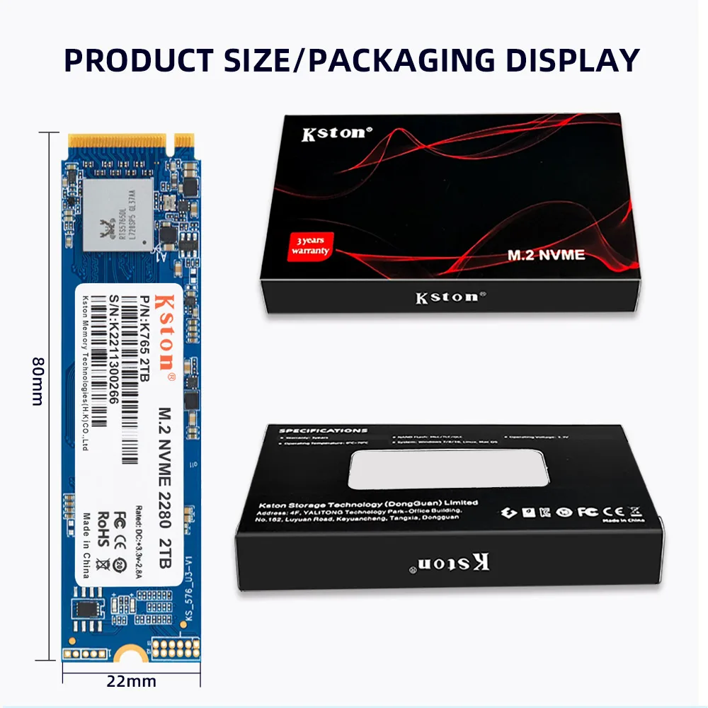 Kston Ʈ º ũž  ϵ ̺ HDD, M.2 PCI-e NVMe 2280 SSD, 128GB, 256GB, 512GB, 1TB, 2TB