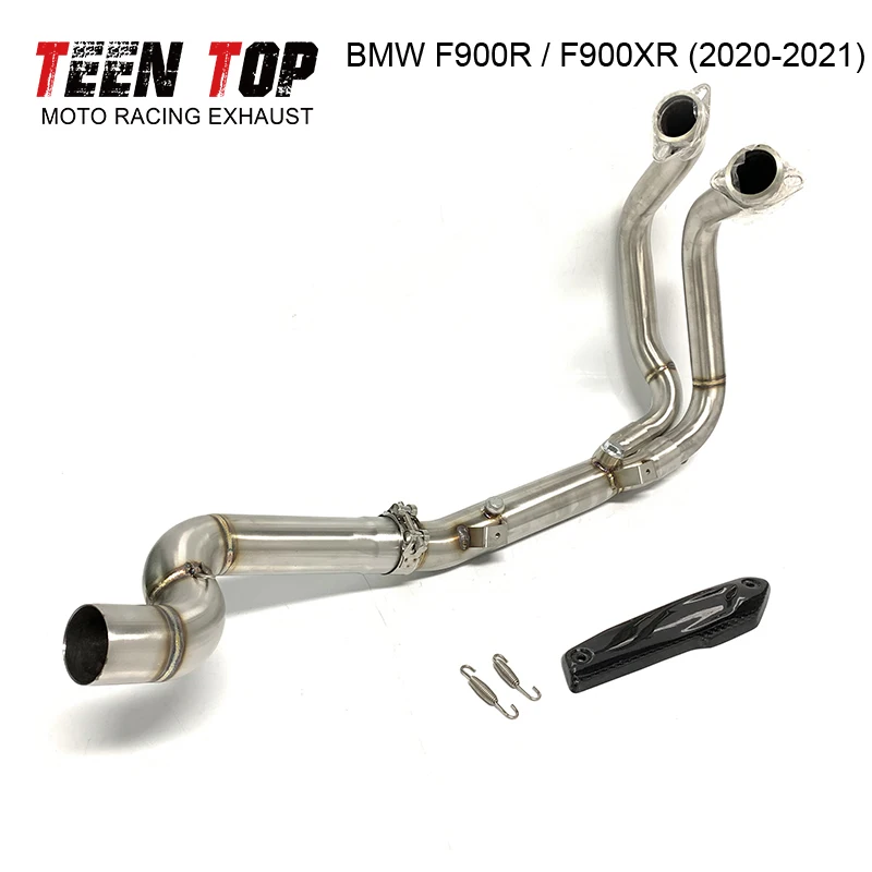 Motorcycle Exhaust Full System Link Pipe With Carbon Fiber Cover For BMW F900R F900XR Exhaust Pipe 2020-2021 - Image 2