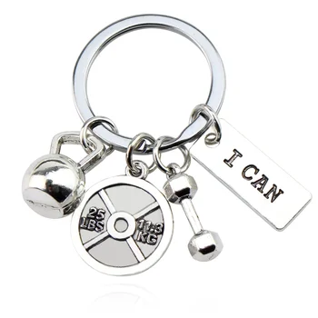 Forza Sport Bilanciere Manubri Fascino Peso Fitness Con Parole Palestra Regali Crossfit Portachiavi Portachiavi e Collana per Uomo Regali 1