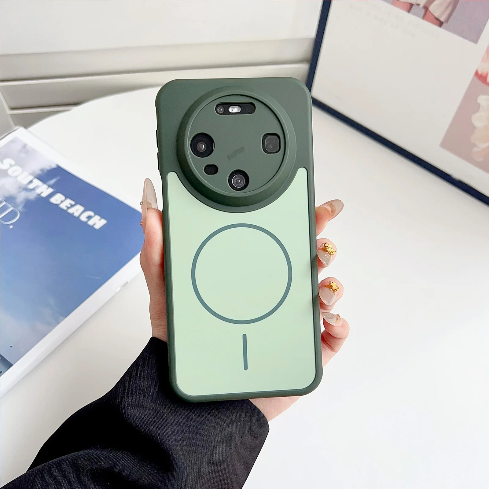 Enhanced Heat Dissipation Silicone Phone Case with Magnetic Wireless Charging and Shockproof Soft Cover