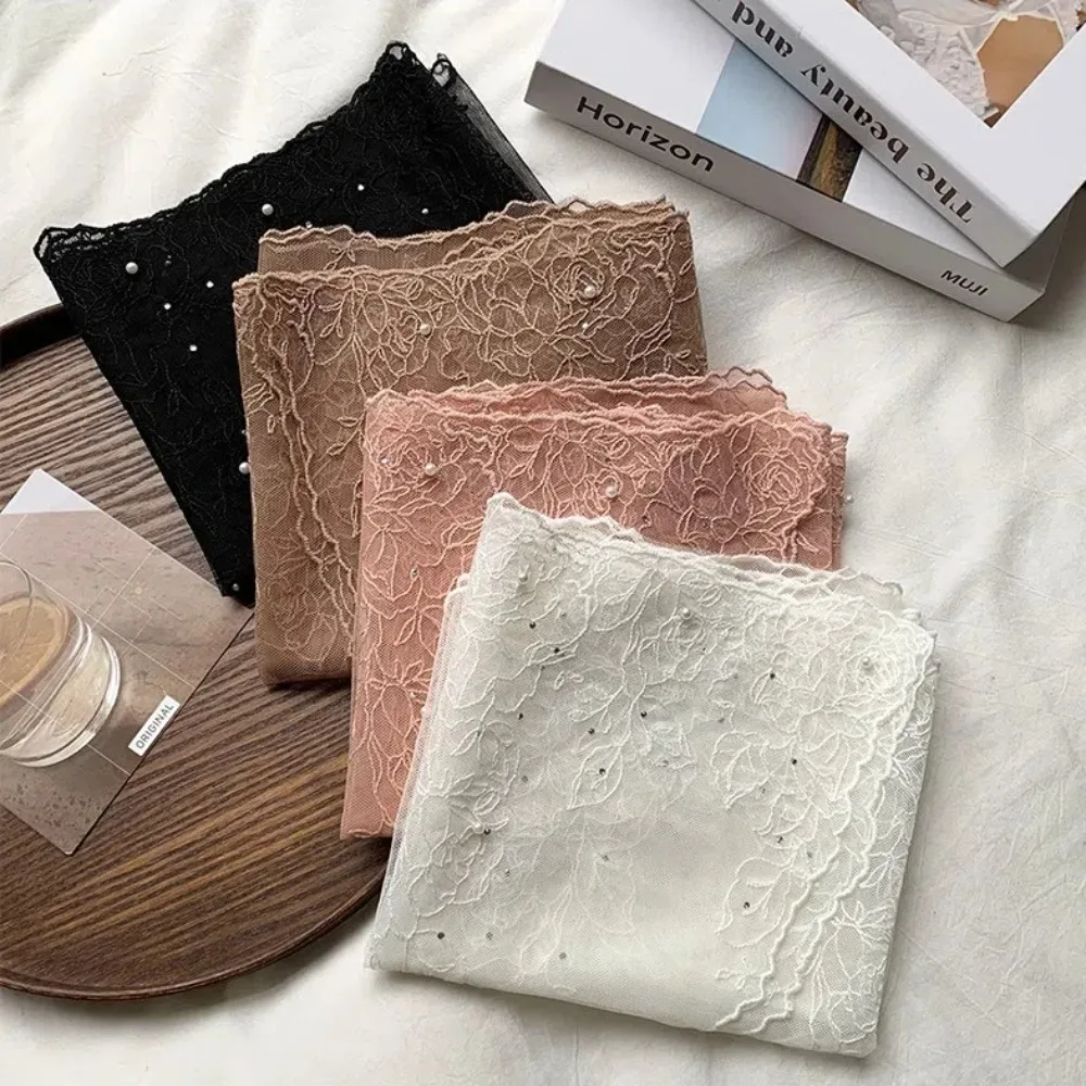 Polyester Embroidered Flower Long Scarf for Women